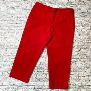 Talbots Petite Red High-Rise Capri Pants - Size 14P
